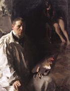 Anders Zorn Self-Portrait with Model Sweden oil painting artist